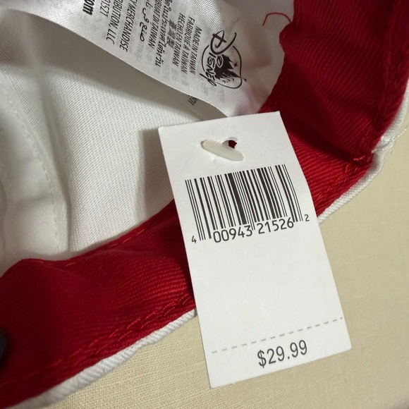Disney Minnie Mouse Red White Polka Dot Bow Ear Adult Baseball Cap.  NWT main image 6